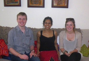 Dr Yamini Narayanan with Sophie Buckle & Martin Dickens from 'Our Voice: Politics Albury-Wodonga'.