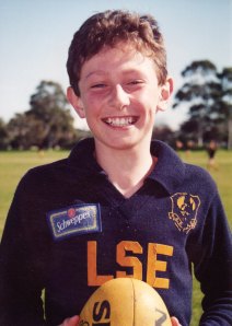 The author as a twelve year old footy phenom (well almost).