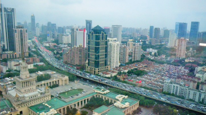 Downtown Shanghai from above