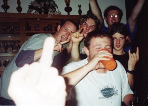 A young Ben studying Self-Destruction 101, using beer as a case study.